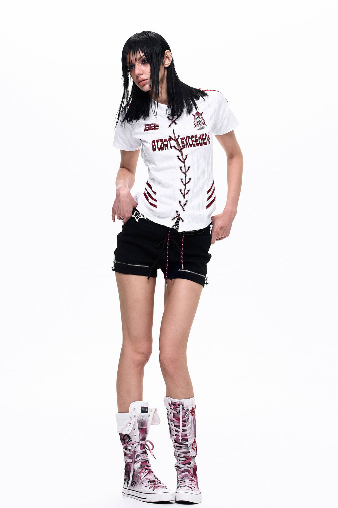 Varsity Lace Up Tee