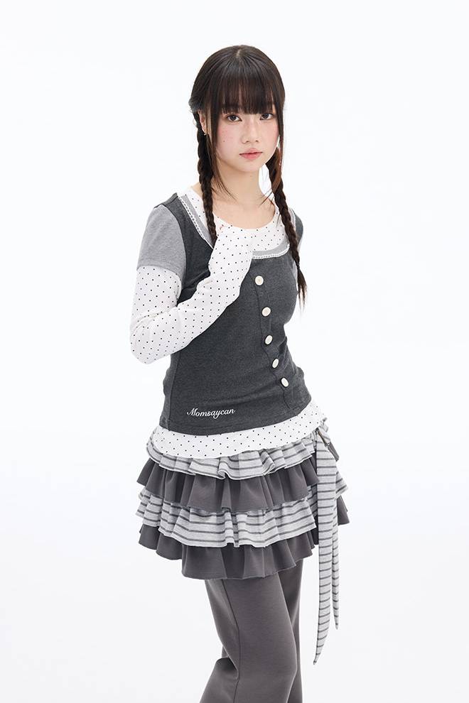 Polka Layer Long Sleeve