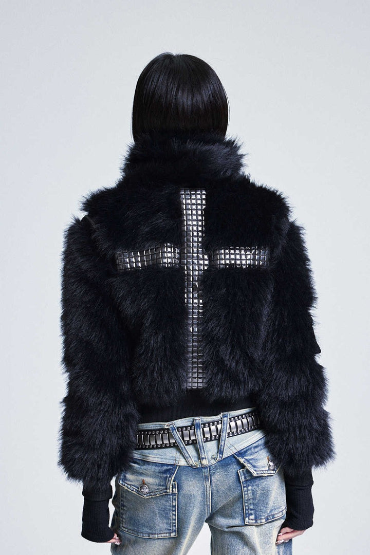 Convertible Cross Fur Coat