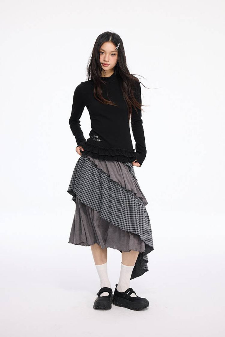 Slim Layered Hem Top