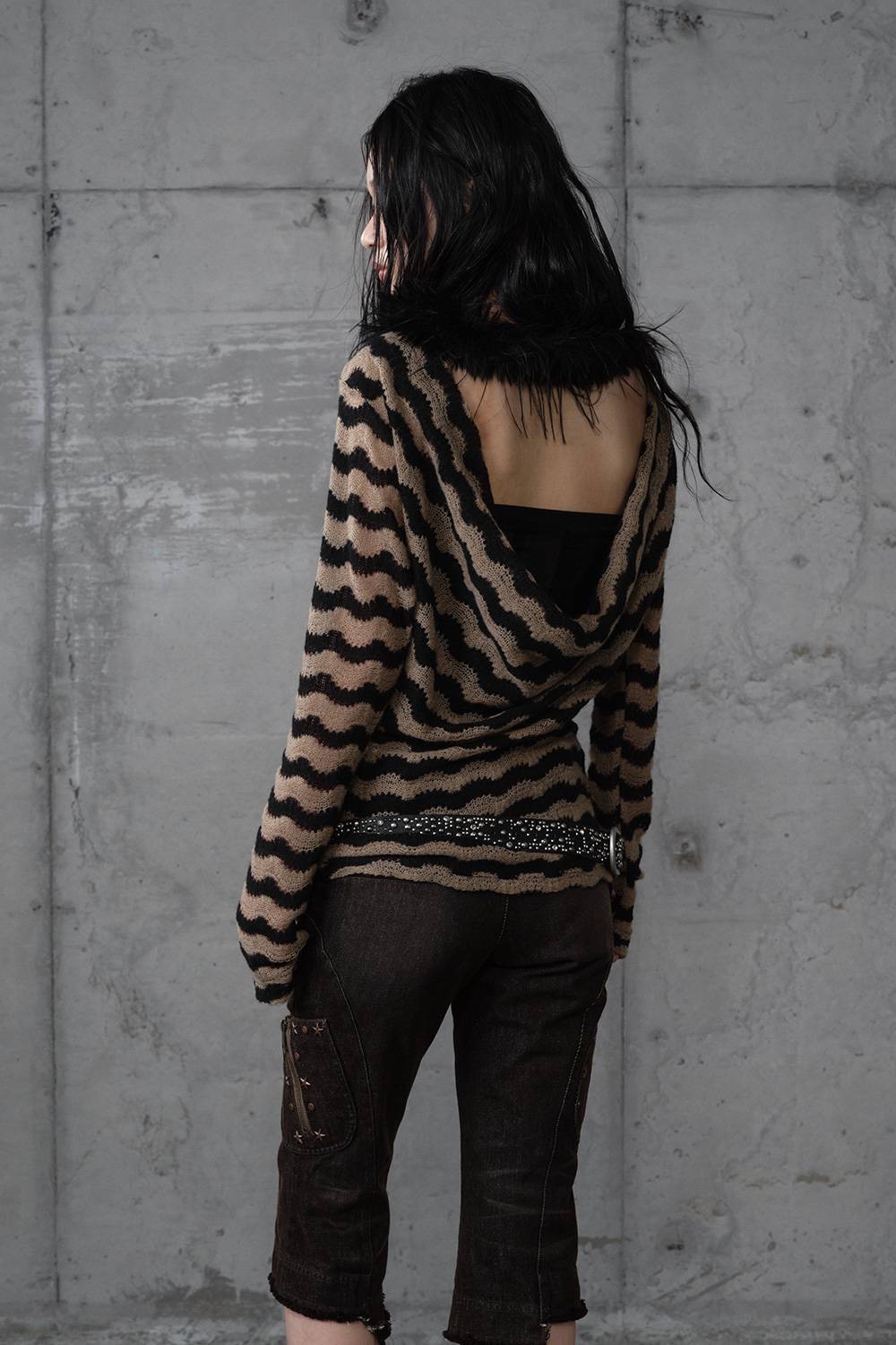 Feather Neck Wrap Tee
