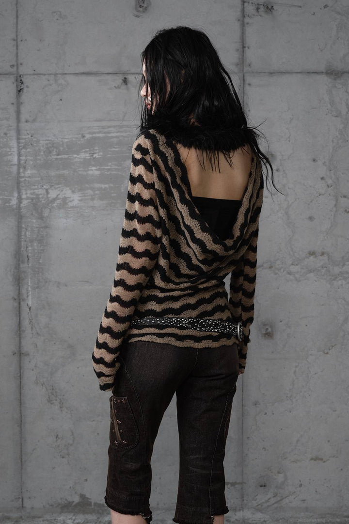 Feather Neck Wrap Tee