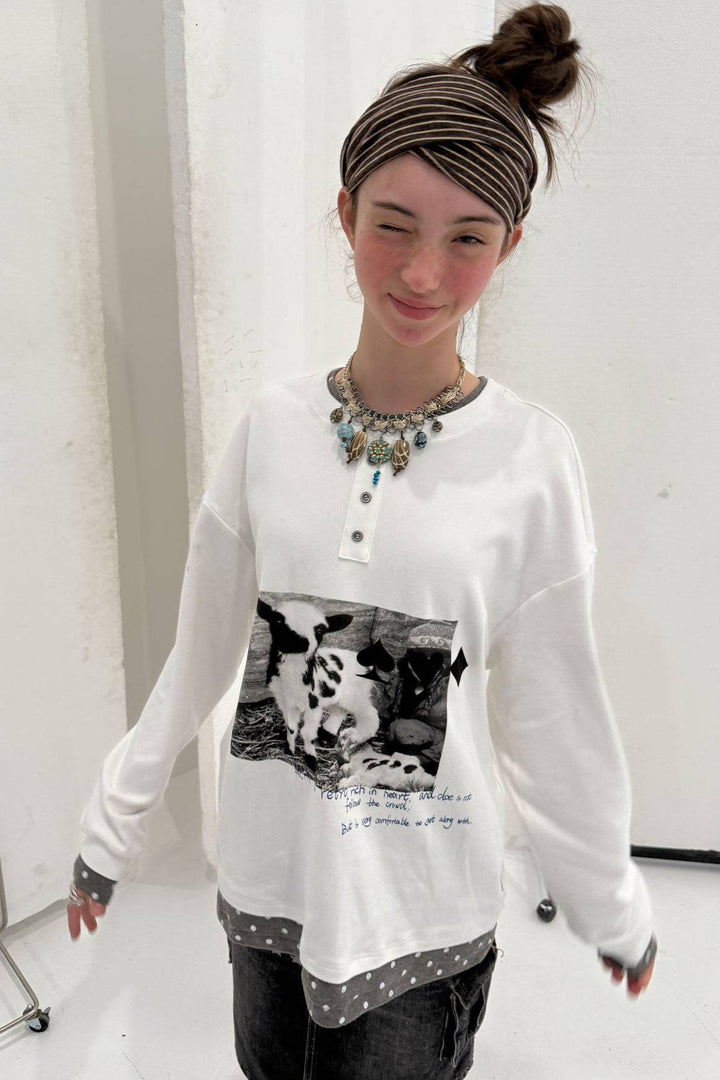 Printed Cotton Long Sleeve