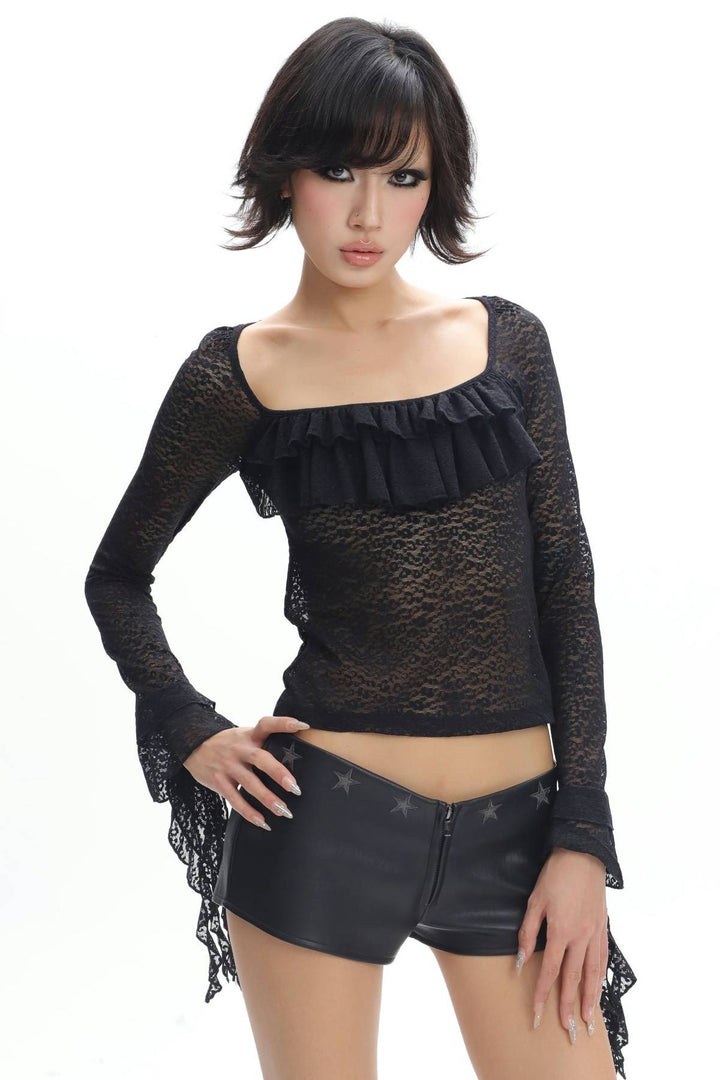 Sheer Leopard Lace Top