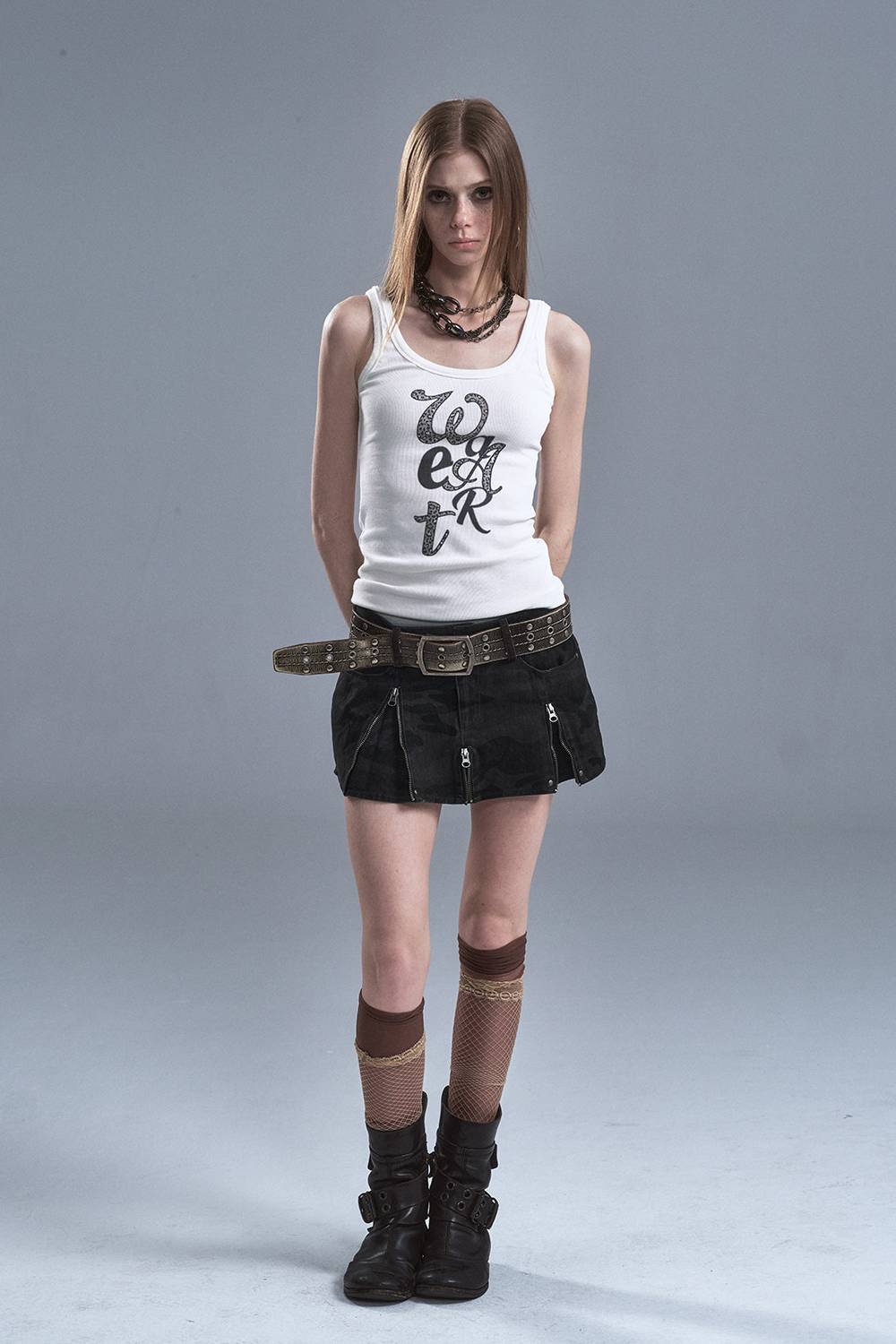 Ribbed Graphic Tank Top