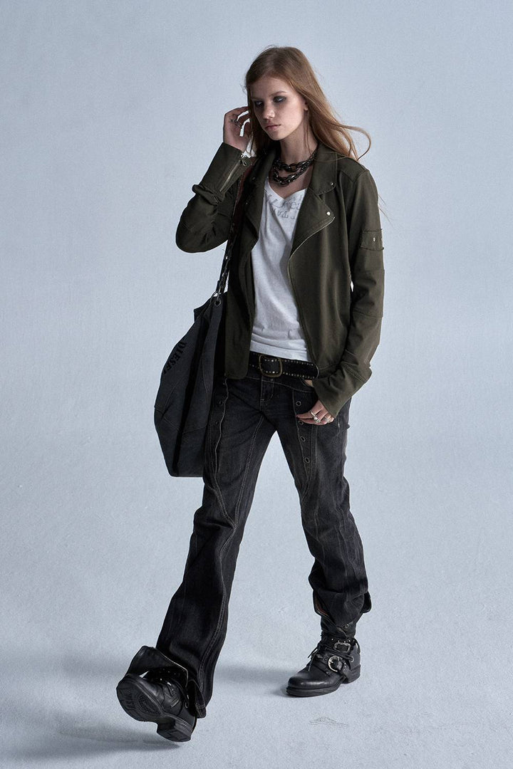 Utility Zip Moto Jacket