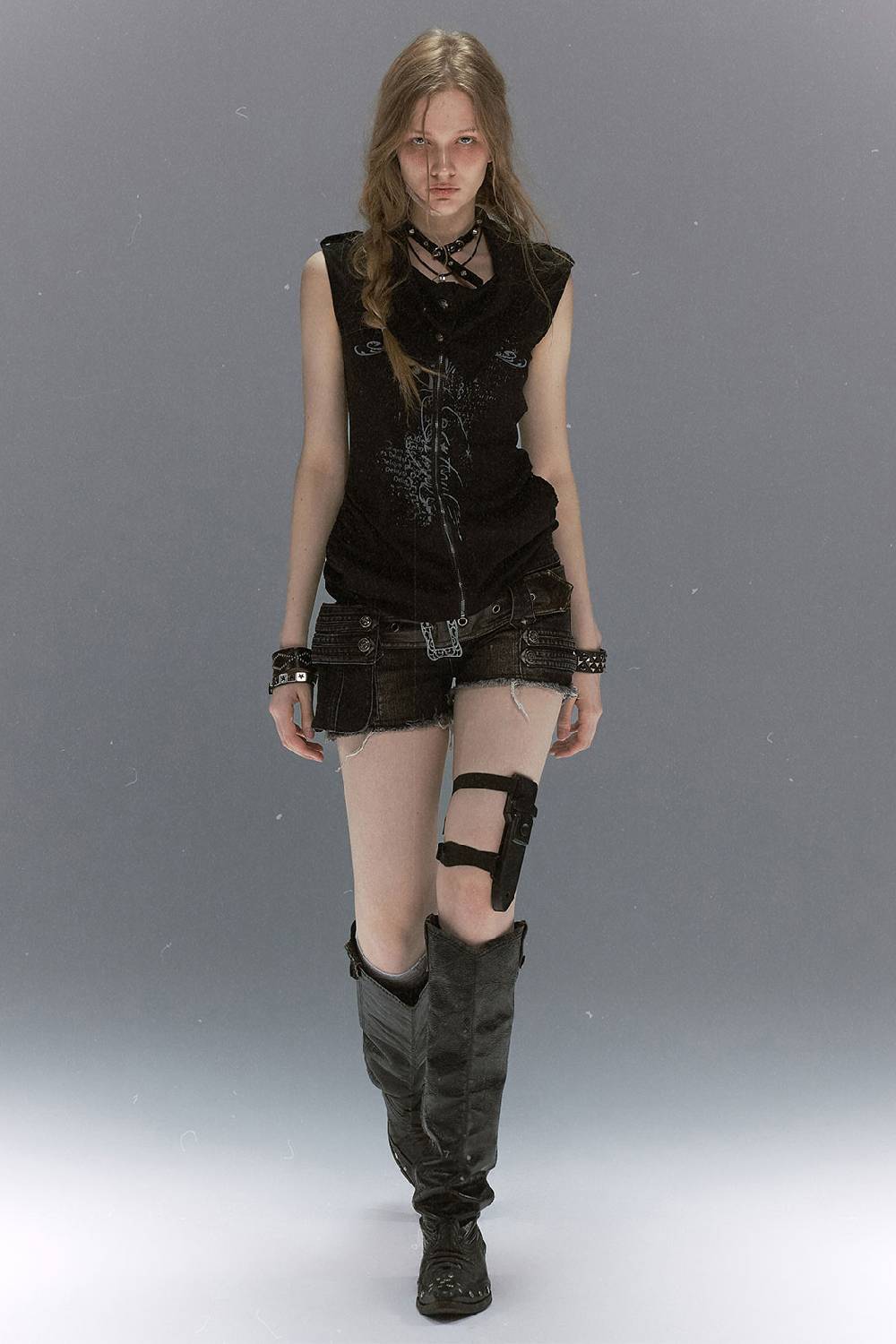 Foldover Collar Zip Tank