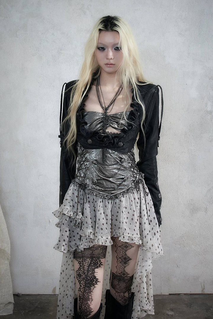 Gunmetal Corset Dress