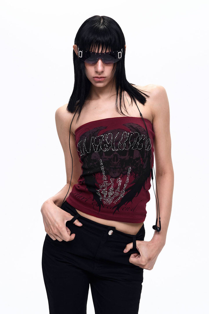 Crystal Skull Tube Top