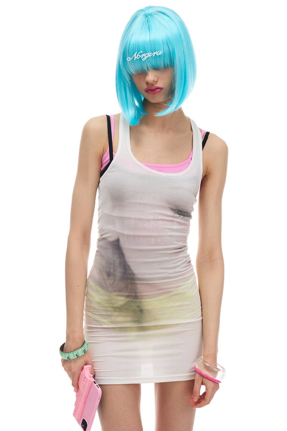 Slim Sheer Mini Dress