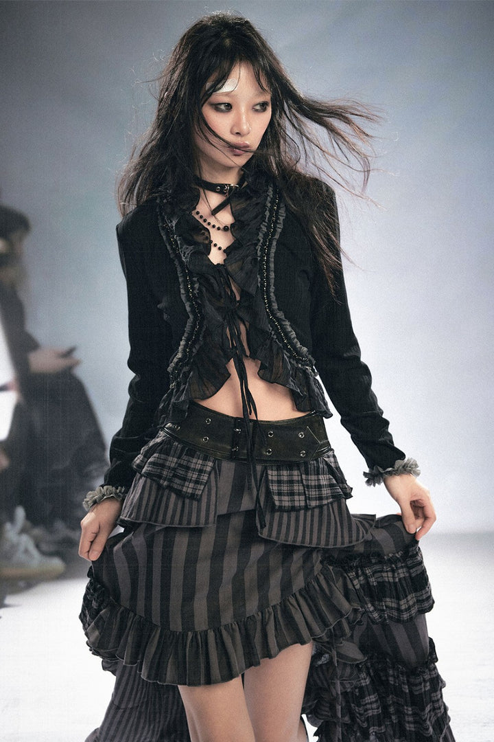 Elena Ruffle Lace Cardigan