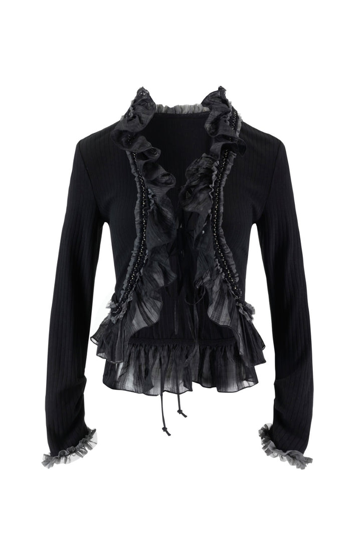 Elena Ruffle Lace Cardigan