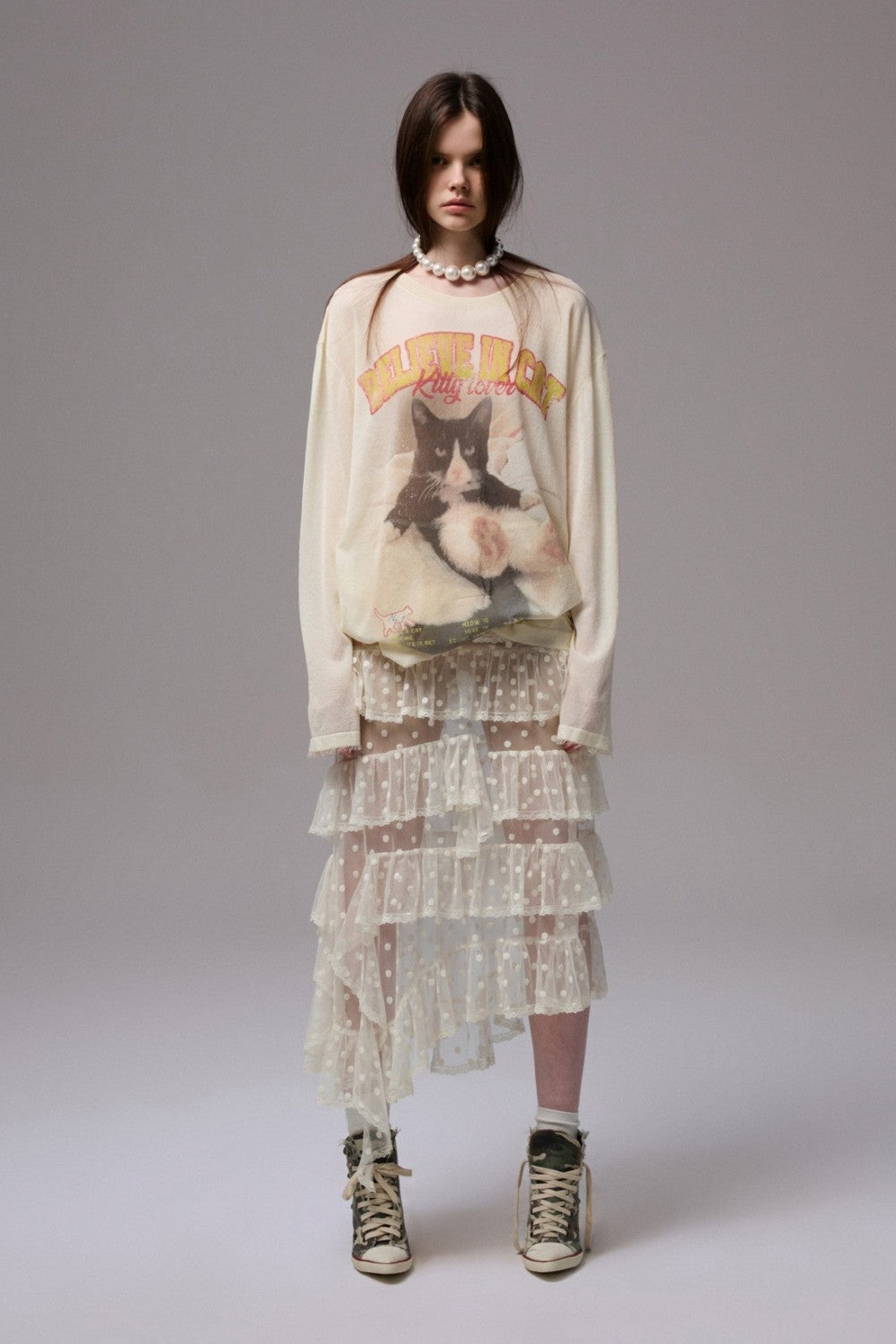 Lola Polka Lace Skirt