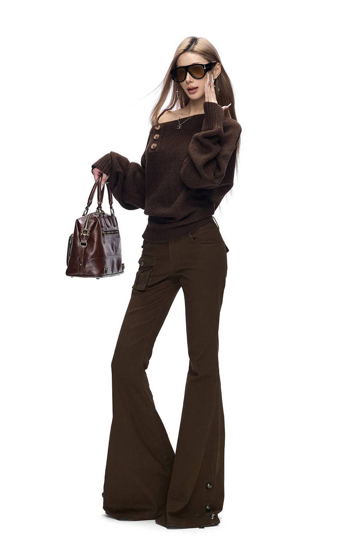 Low Rise Flare Pants