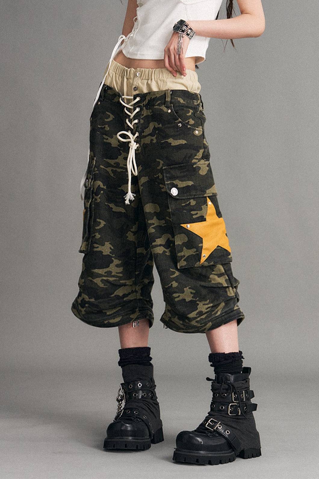Detachable Camo Cargo Pants