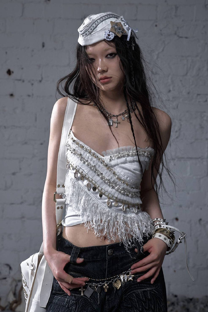 Textured Beaded Top