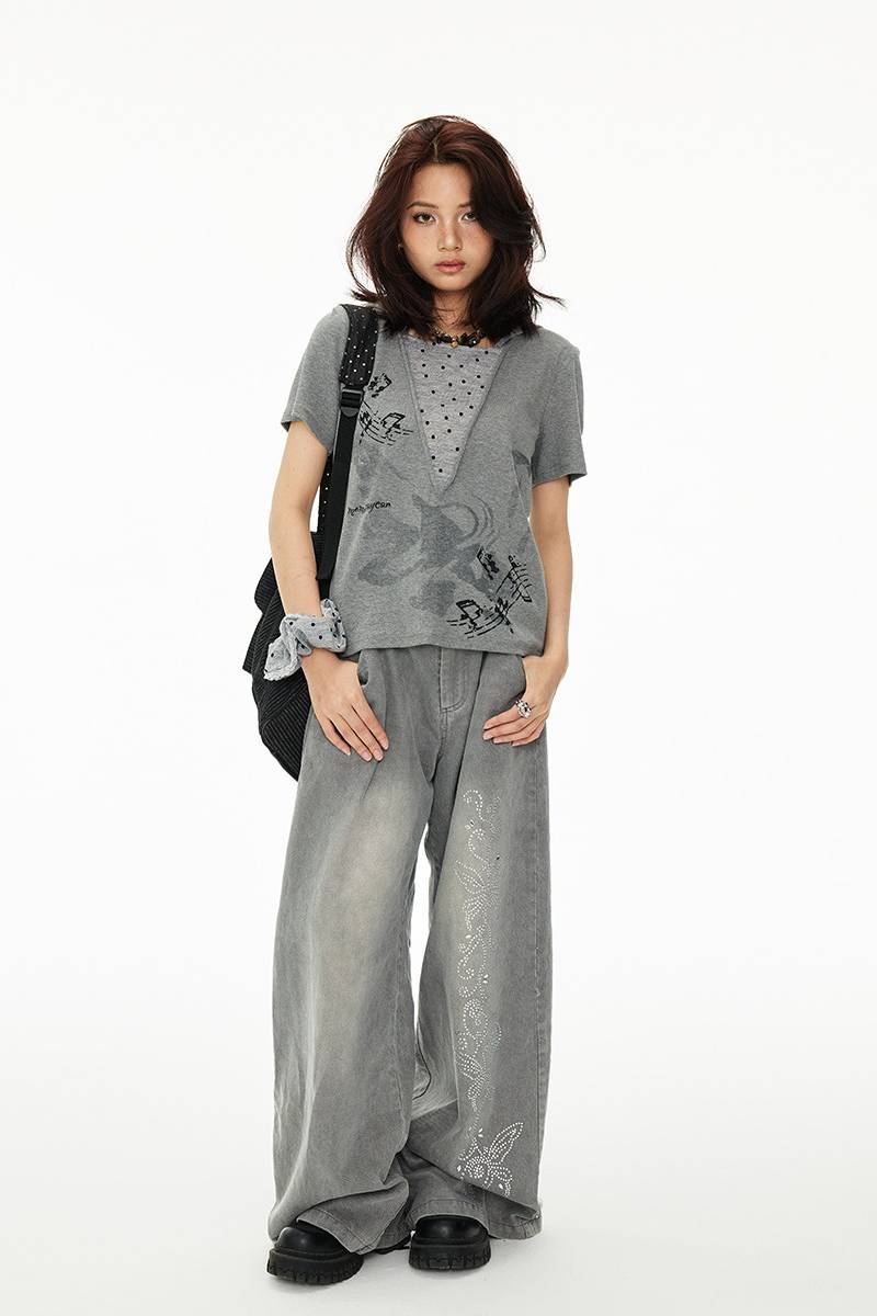 Layered Graphic Hood Top