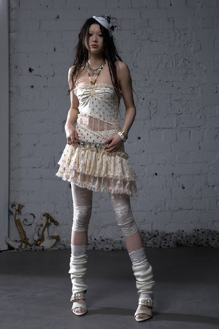 Ruffle Mesh Dress