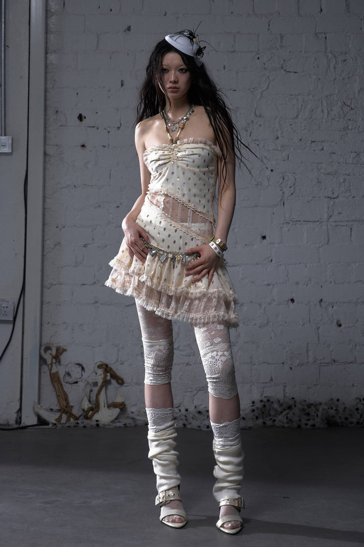 Ruffle Mesh Dress