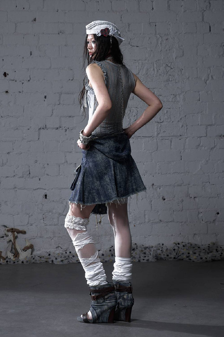 Raw Denim Skirt