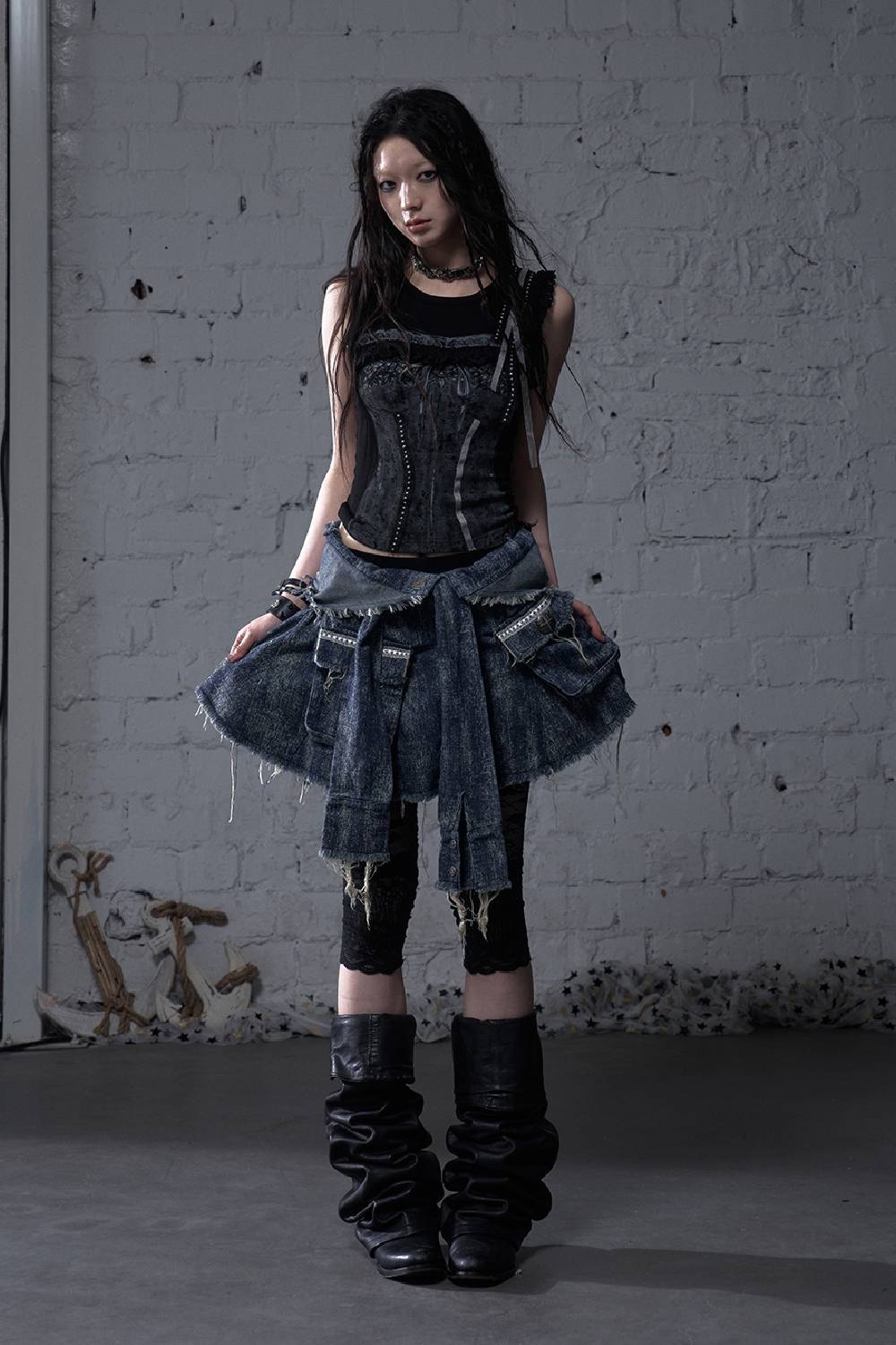 Raw Denim Skirt