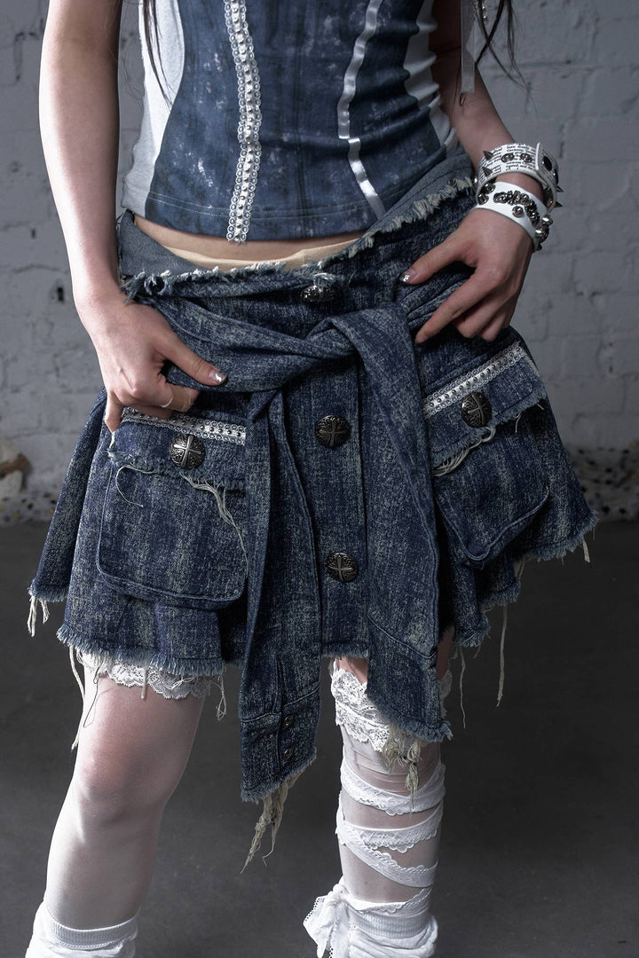 Raw Denim Skirt