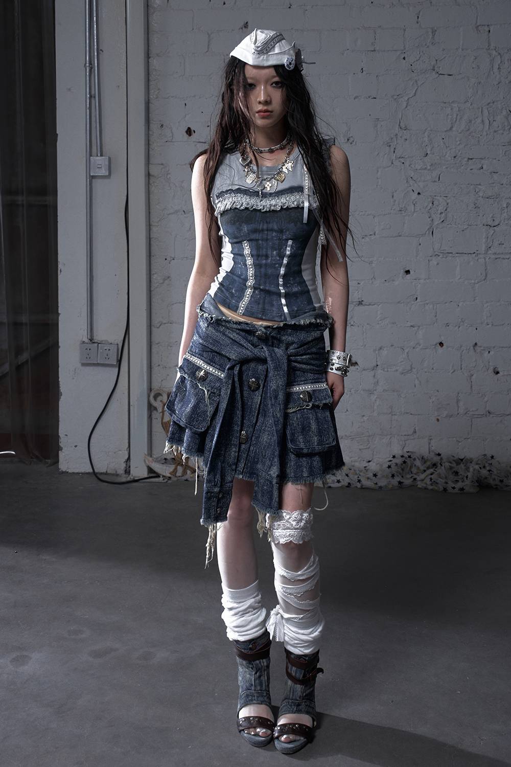 【正規品】bibiy DONNA RIBBON VEST⭐️ Brand New, Tried on Only: Bibiy DONNA RIBBON VEST & Pants