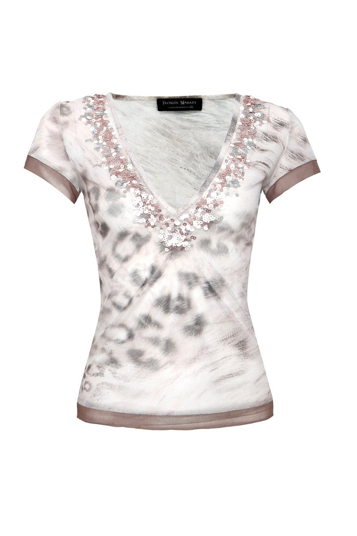 Blush Leopard Sequin Shirt