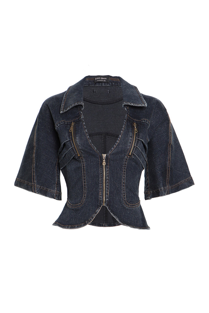 Sienna Cropped Denim Jacket
