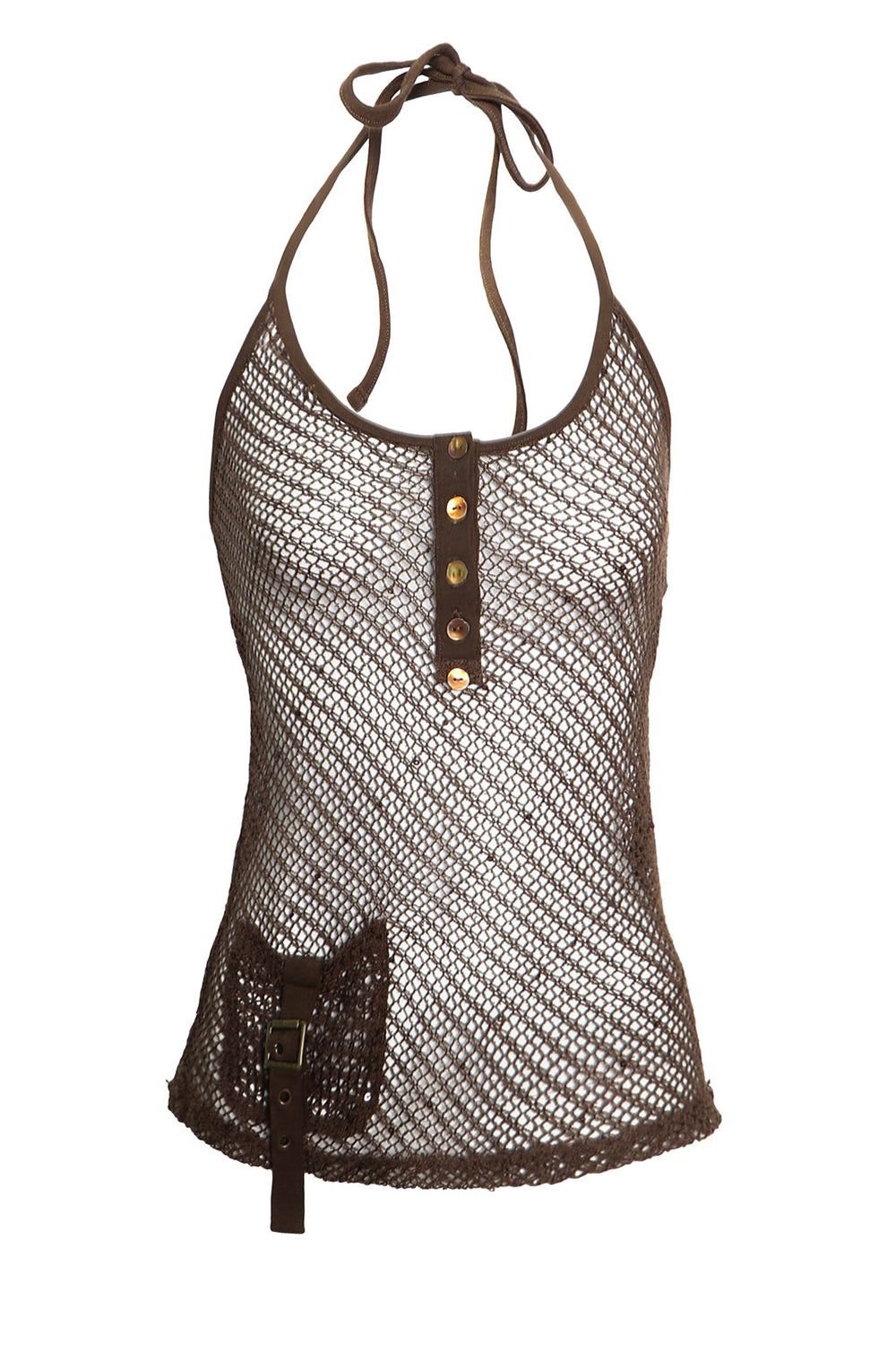 Mocha Mesh Halter Top