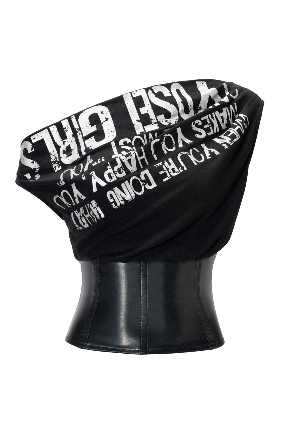 Silver Script Corset Top