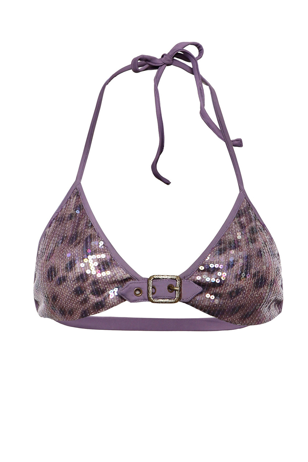 Serena Sequin Leopard Bikini Top