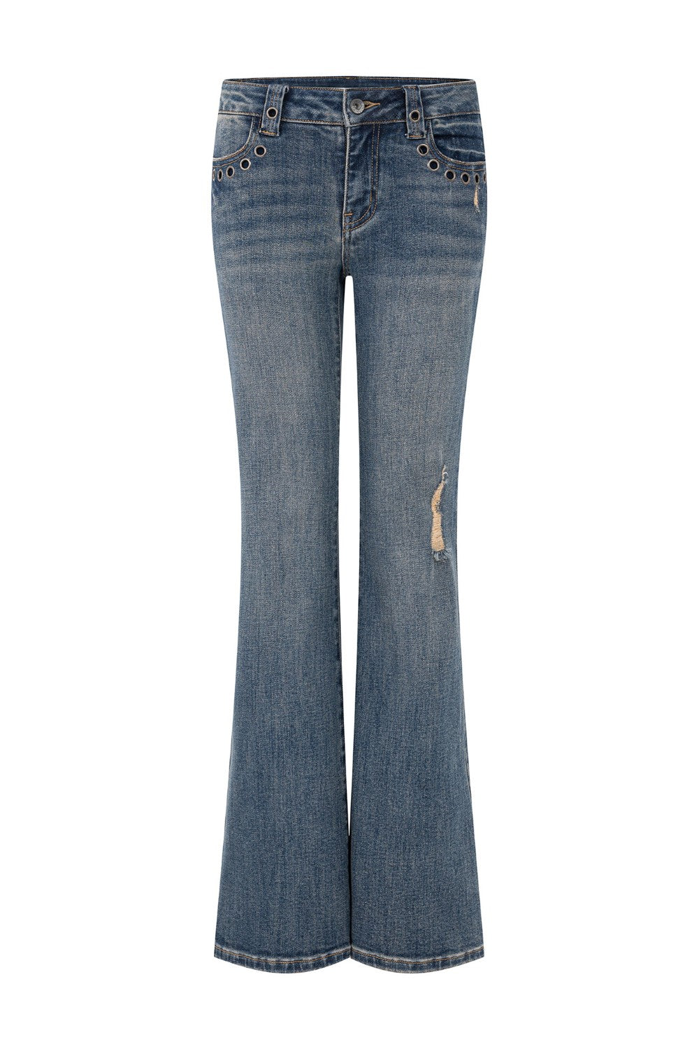 Noa Eyelet Bootcut Jeans