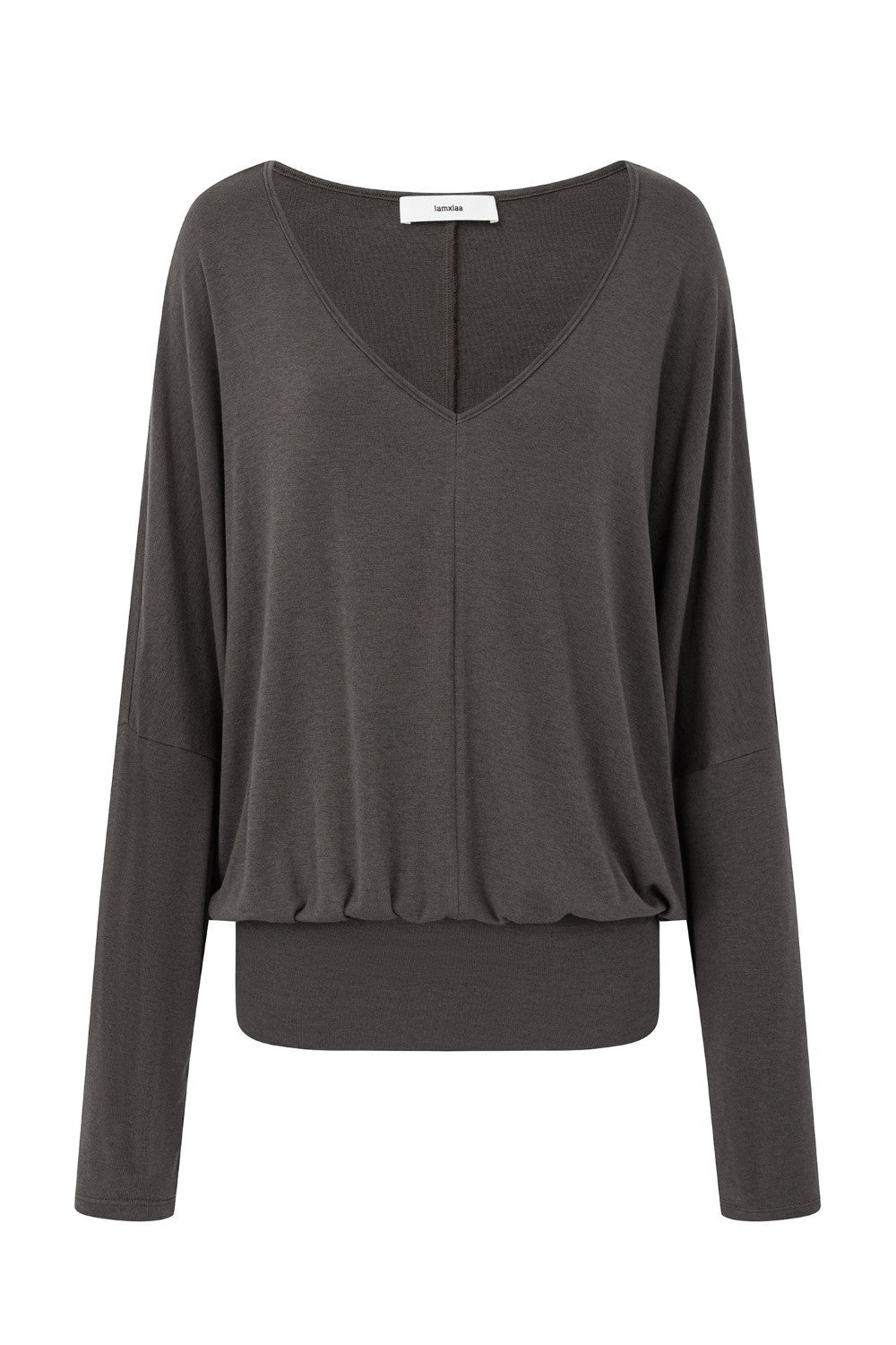 Ashen Oversized V-Neck Top