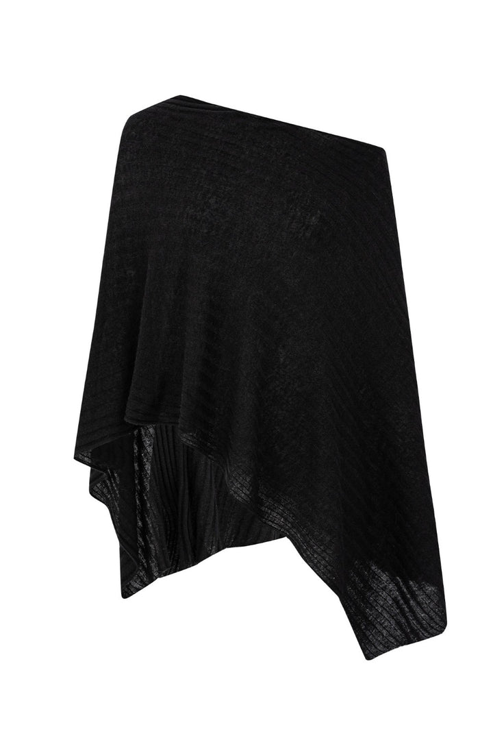 Kaia Off-Shoulder Draped Poncho