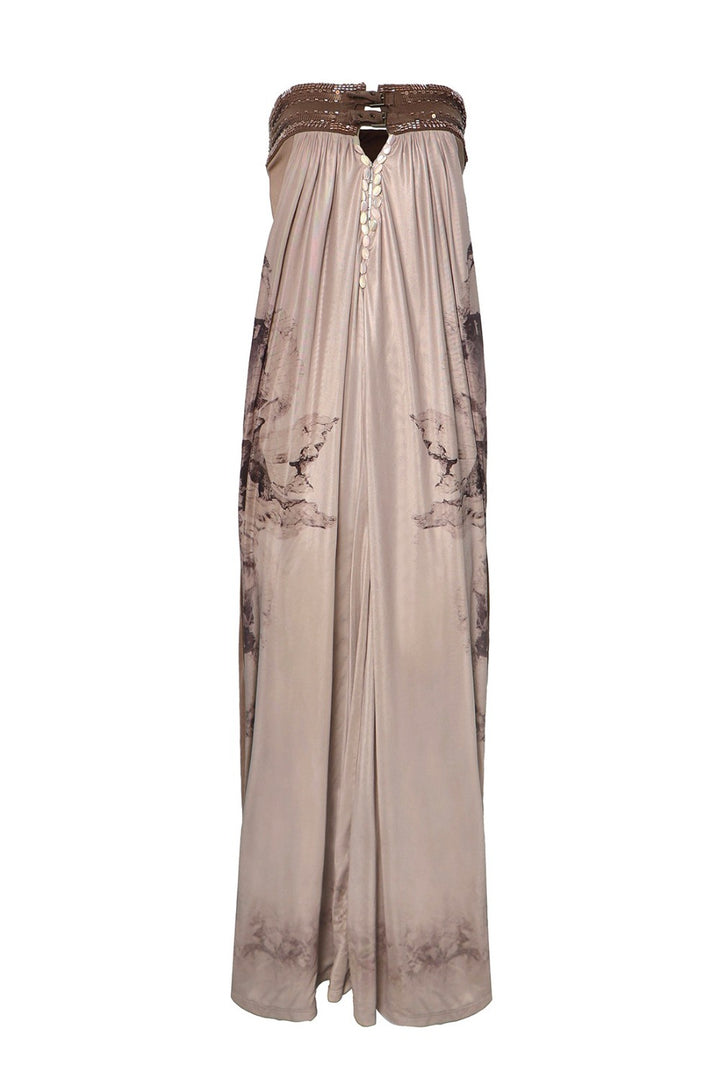 Beaded Bandeau Maxi Dress