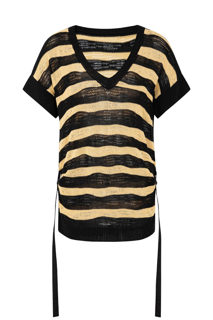 Zarela Striped Sheer Pullover
