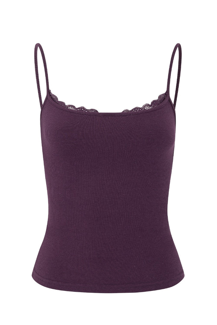 Bella Ribbed Lace Camisole