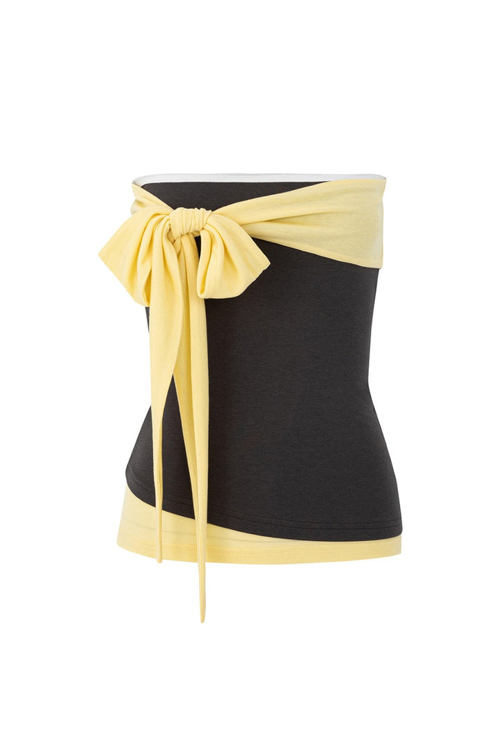 Sienna Contrast Strapless Top