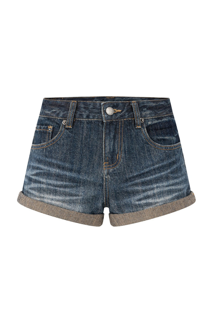 Vintage Wash Denim Shorts