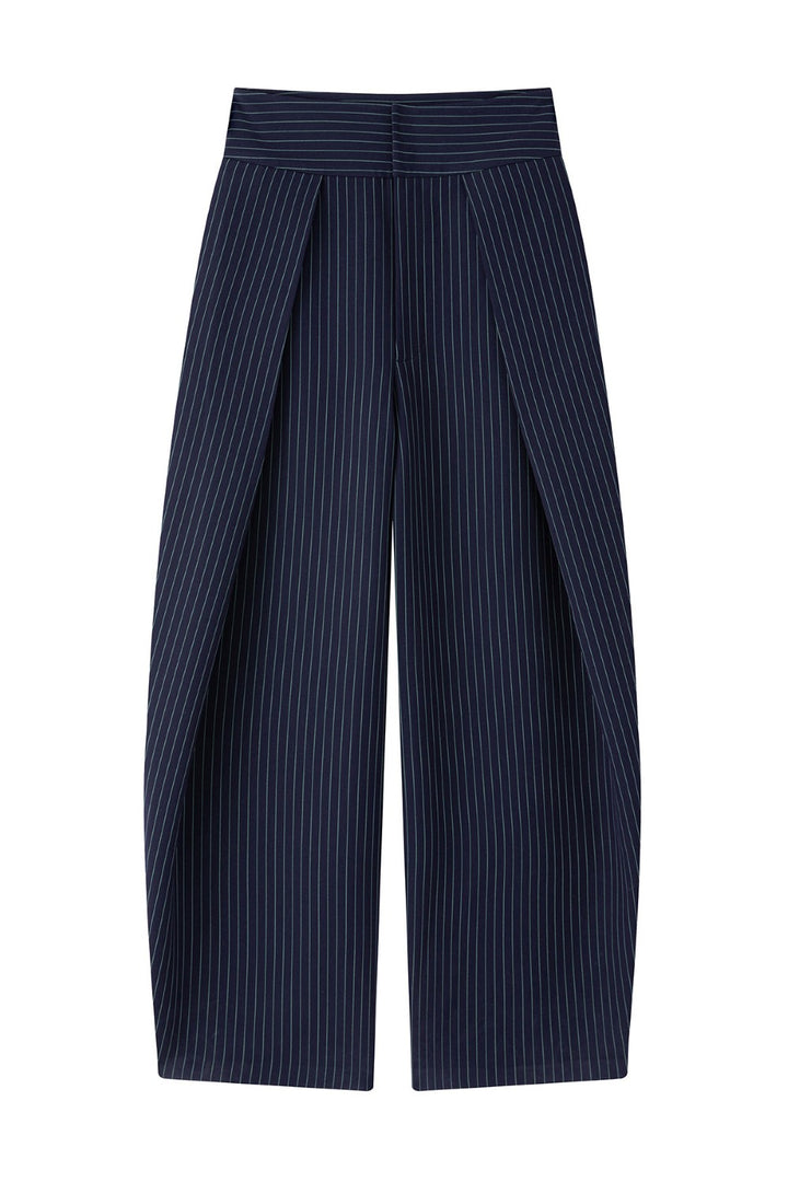 Mina Pinstripe Curve Pants