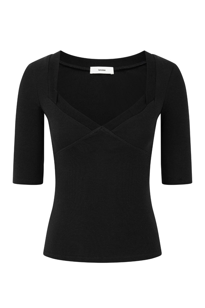 Sculpted Diamond Neckline Top