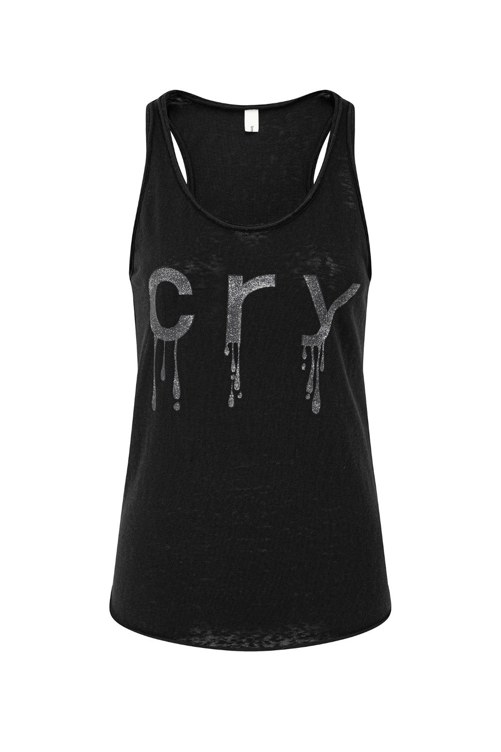 Metallic Cry Print Tank Top