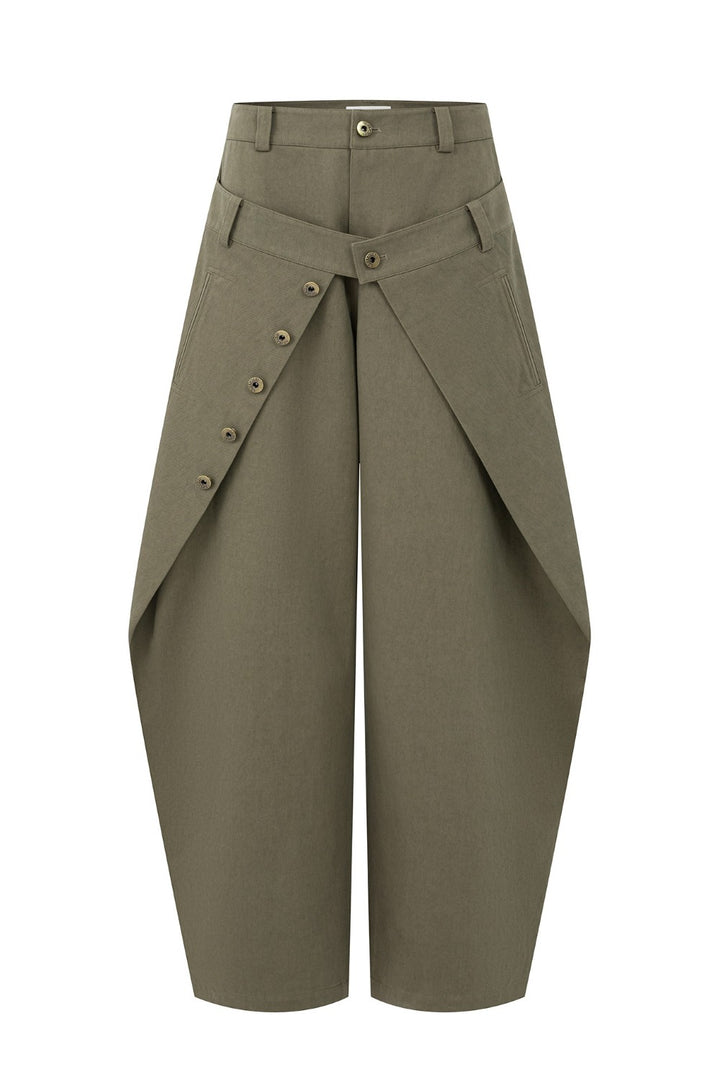 Olive Sculpt Wide Pants