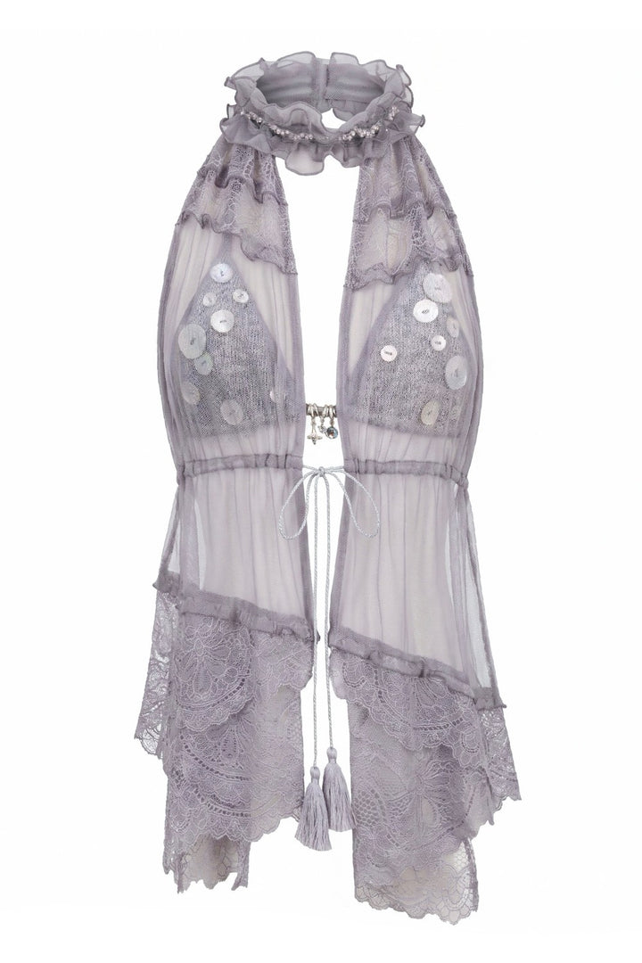 Sheer Halter Coverup Set