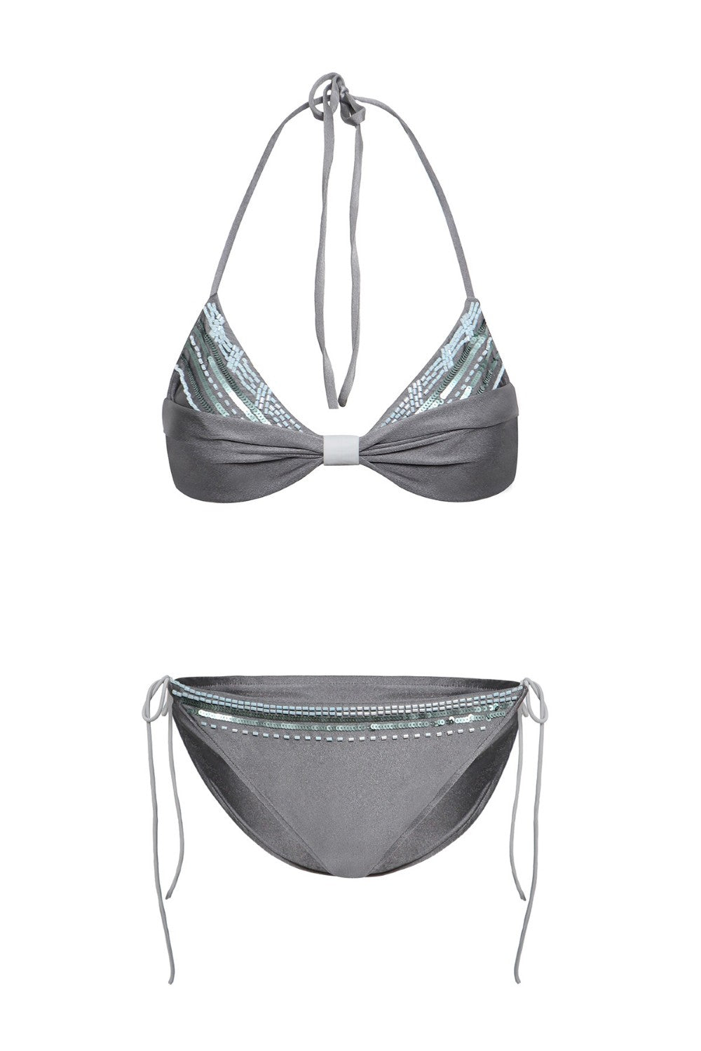 Metallic Sequin Bikini Set
