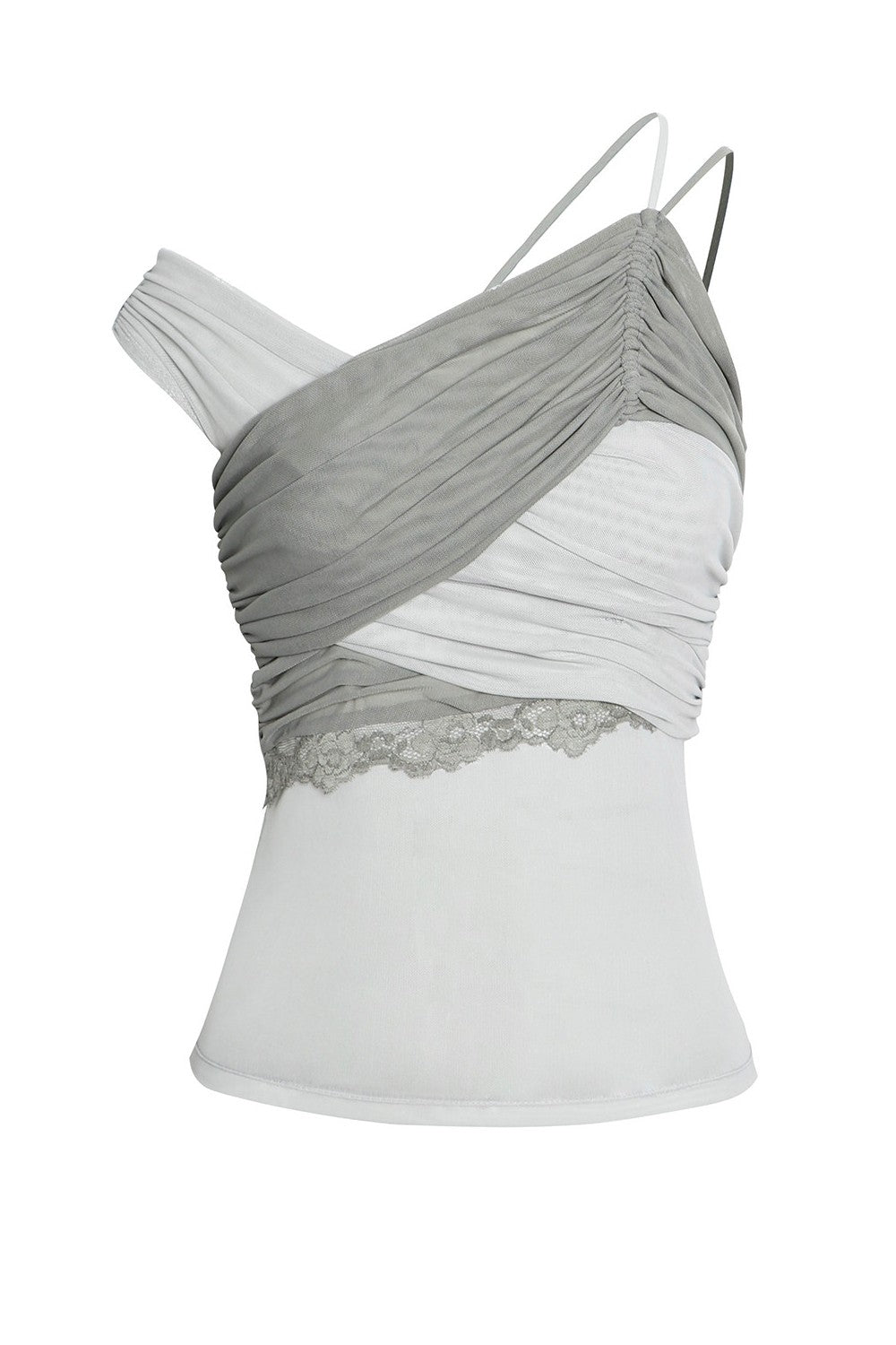 Mint Cross Wrap Mesh Cami