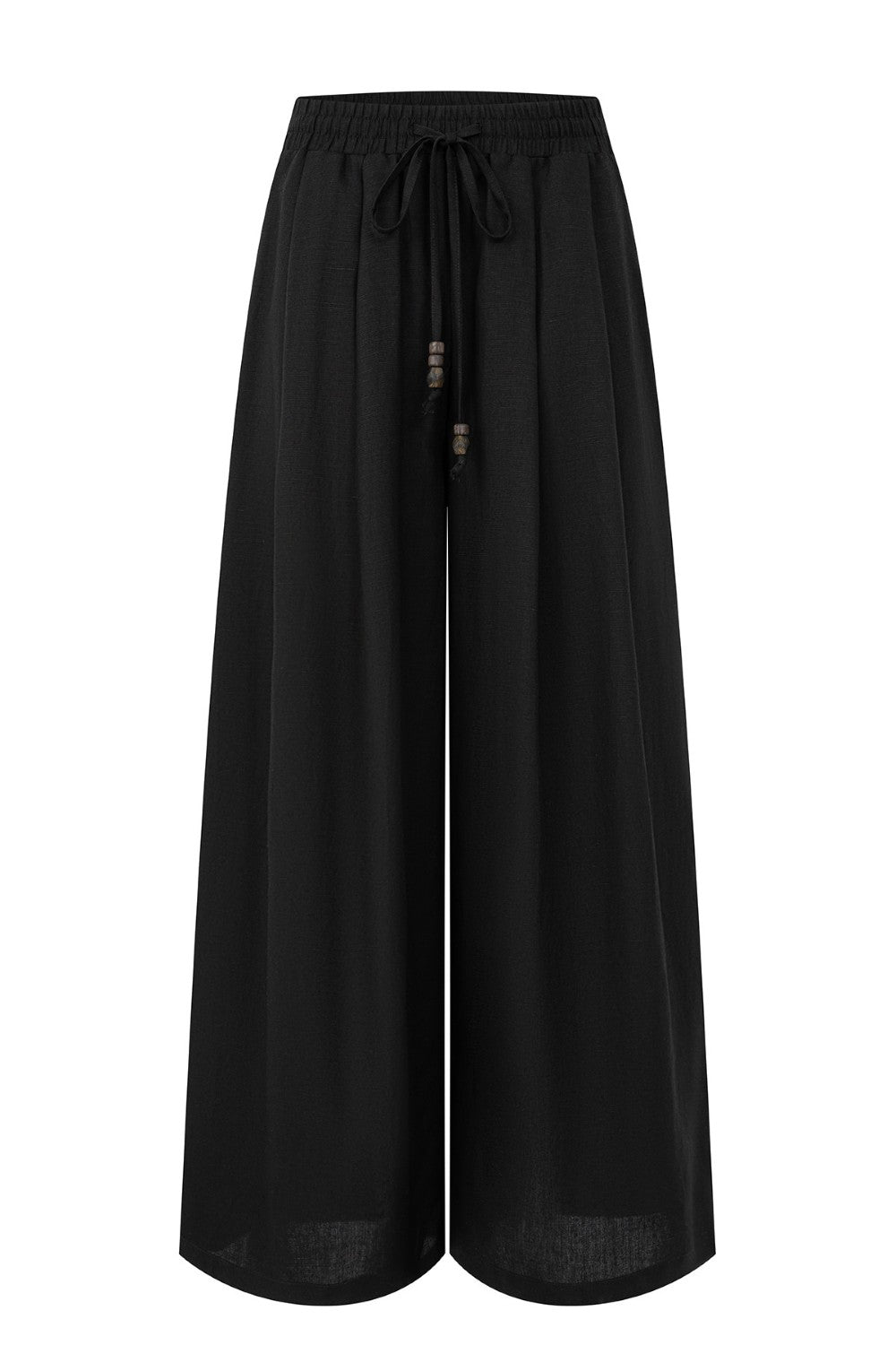 Linen Beaded Drawstring Pants
