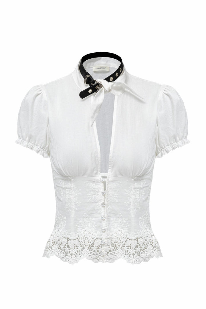 Parisian Ribbon Lace Blouse