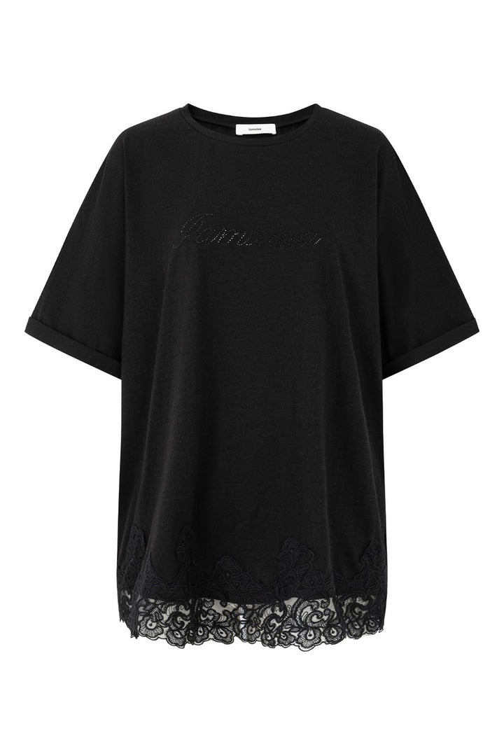 Oversized Lace Hem Shirt